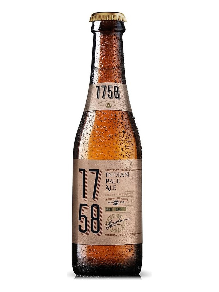 1758 IPA (Champegnoise + 5 Lupulos) Bot. 0,330 lt Cerveza Rubia